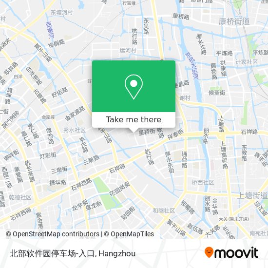 北部软件园停车场-入口 map