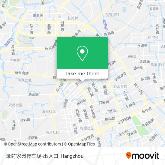 墩莳家园停车场-出入口 map