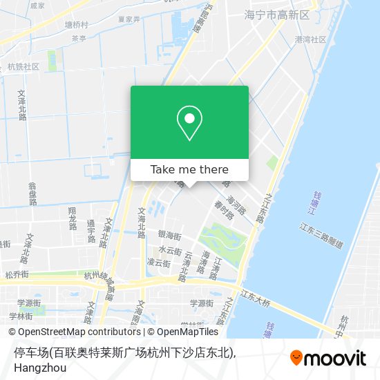 停车场(百联奥特莱斯广场杭州下沙店东北) map