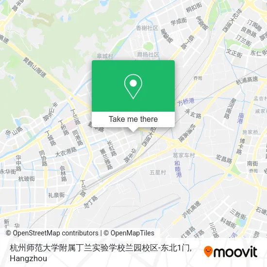 杭州师范大学附属丁兰实验学校兰园校区-东北1门 map