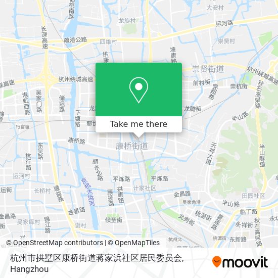 杭州市拱墅区康桥街道蒋家浜社区居民委员会 map