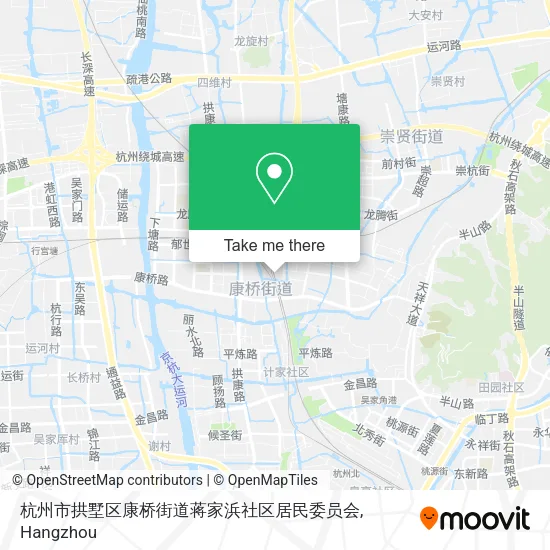 杭州市拱墅区康桥街道蒋家浜社区居民委员会 map