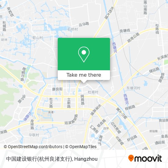 中国建设银行(杭州良渚支行) map