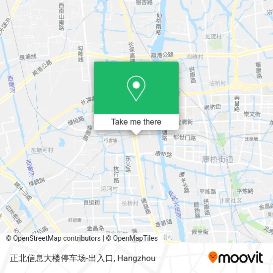 正北信息大楼停车场-出入口 map