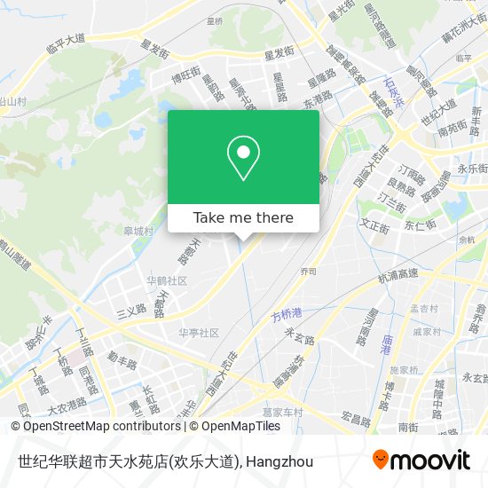 世纪华联超市天水苑店(欢乐大道) map