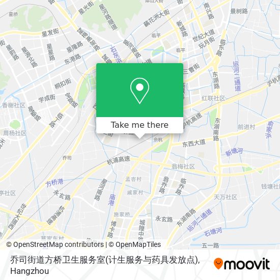 乔司街道方桥卫生服务室(计生服务与药具发放点) map