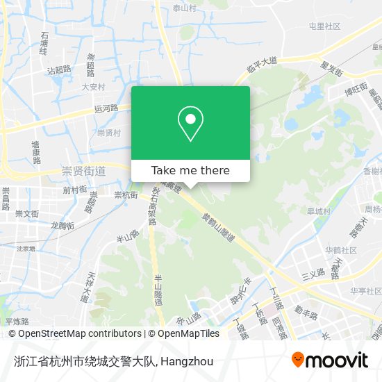 浙江省杭州市绕城交警大队 map