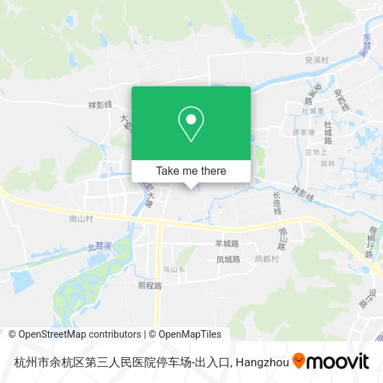杭州市余杭区第三人民医院停车场-出入口 map