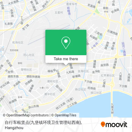 自行车租赁点(九堡镇环境卫生管理站西南) map