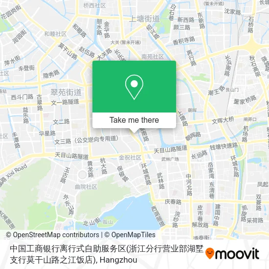 中国工商银行离行式自助服务区(浙江分行营业部湖墅支行莫干山路之江饭店) map