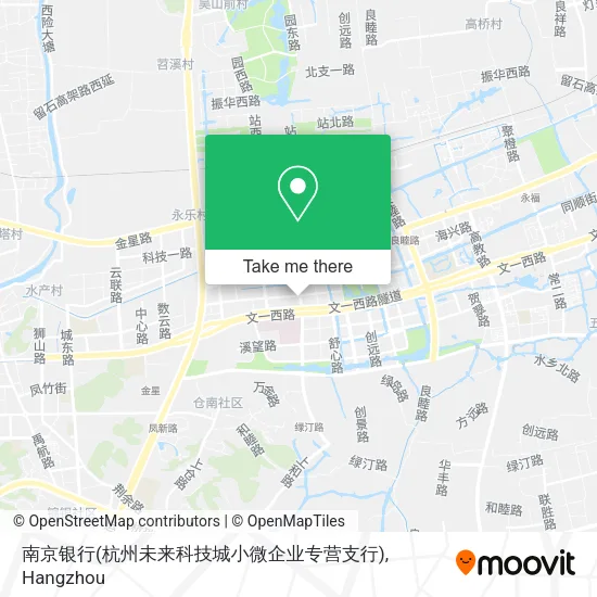 南京银行(杭州未来科技城小微企业专营支行) map