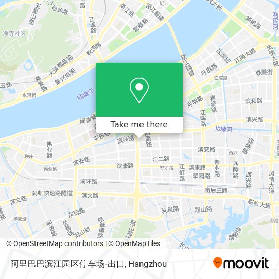 阿里巴巴滨江园区停车场-出口 map