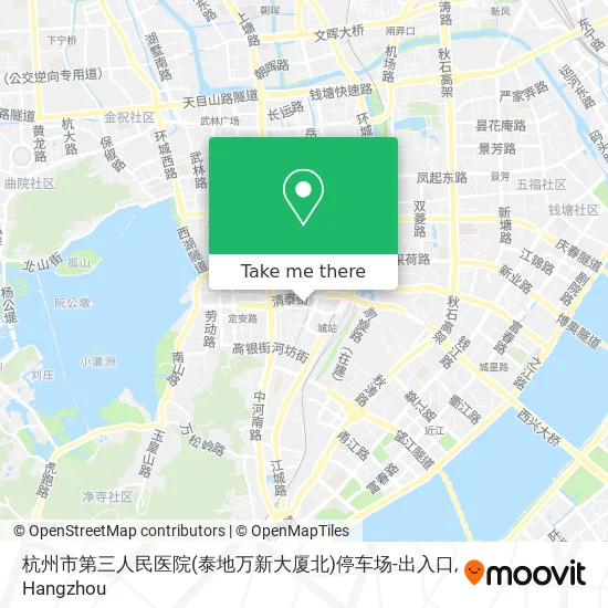 杭州市第三人民医院(泰地万新大厦北)停车场-出入口 map