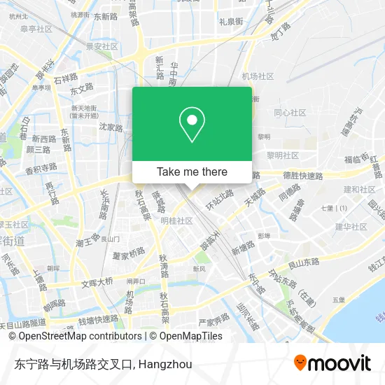 东宁路与机场路交叉口 map