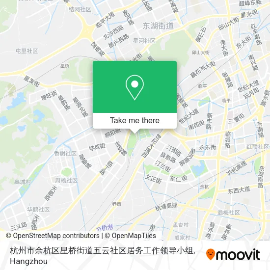 杭州市余杭区星桥街道五云社区居务工作领导小组 map