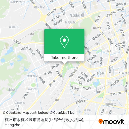 杭州市余杭区城市管理局(区综合行政执法局) map