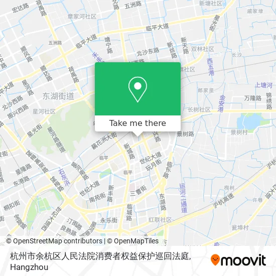 杭州市余杭区人民法院消费者权益保护巡回法庭 map