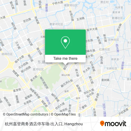 杭州嘉登商务酒店停车场-出入口 map