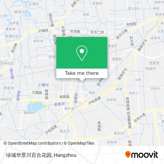 绿城华景川百合花园 map