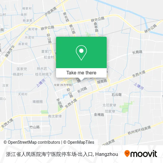 浙江省人民医院海宁医院停车场-出入口 map