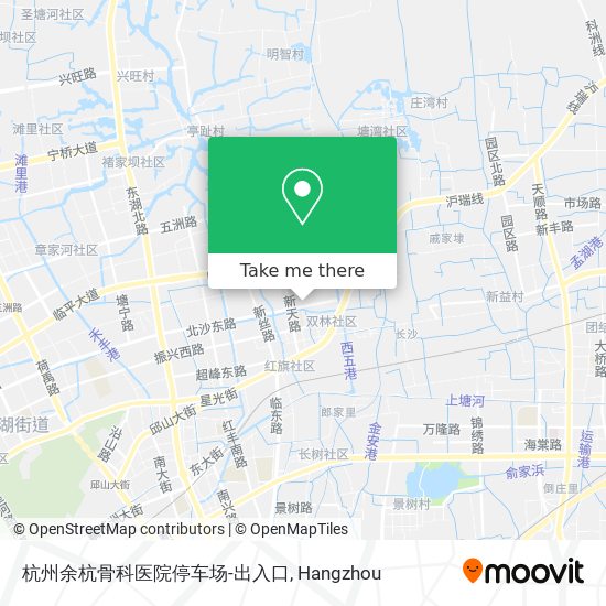 杭州余杭骨科医院停车场-出入口 map