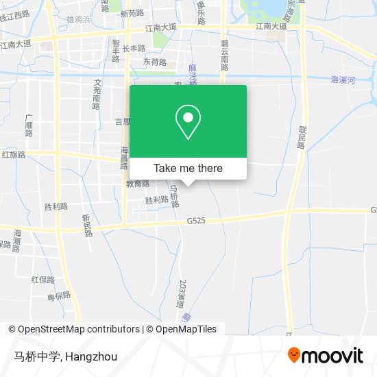 马桥中学 map