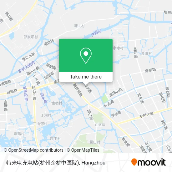特来电充电站(杭州余杭中医院) map