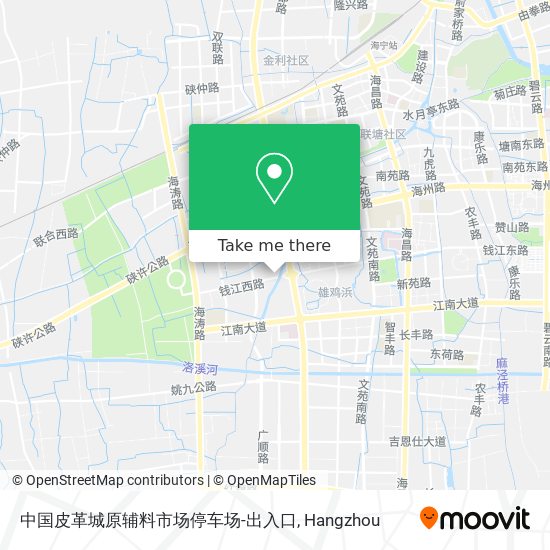 中国皮革城原辅料市场停车场-出入口 map