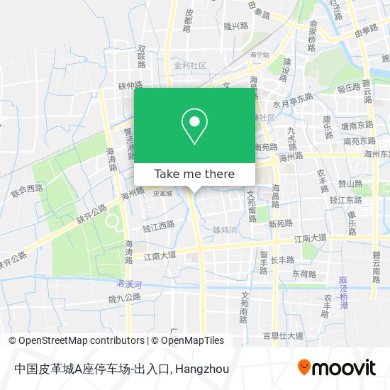 中国皮革城A座停车场-出入口 map