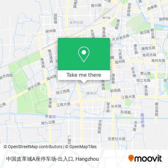 中国皮革城A座停车场-出入口 map