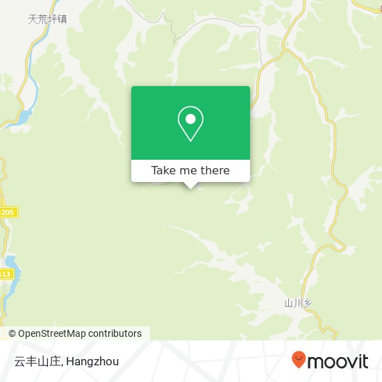 云丰山庄 map