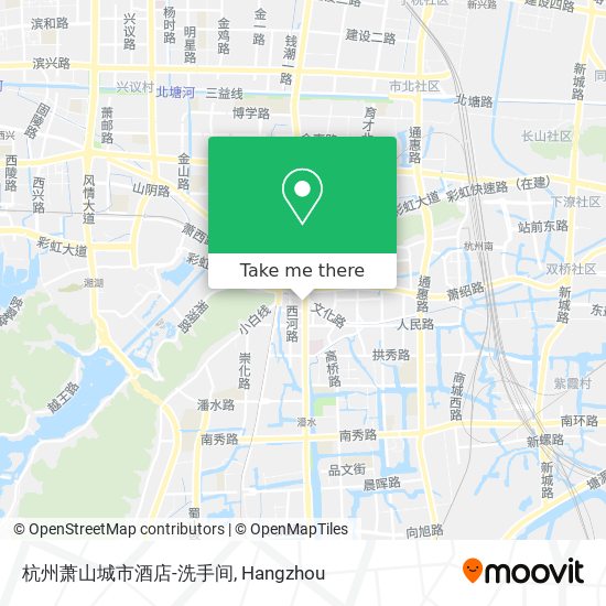 杭州萧山城市酒店-洗手间 map