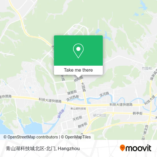 青山湖科技城北区-北门 map