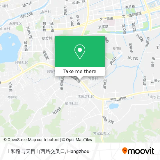 上和路与天目山西路交叉口 map