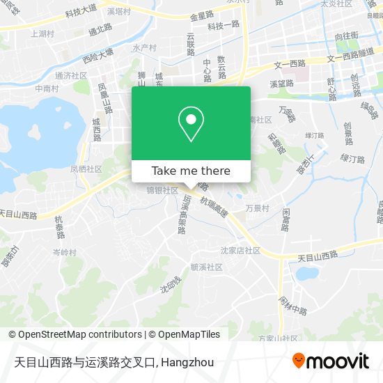 天目山西路与运溪路交叉口 map