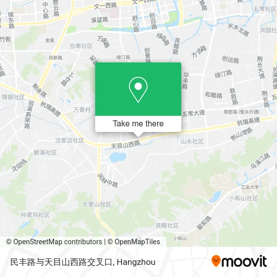 民丰路与天目山西路交叉口 map