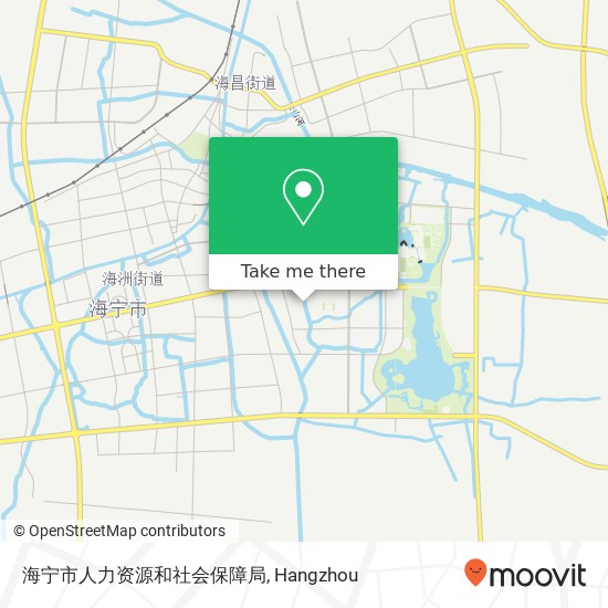 海宁市人力资源和社会保障局 map