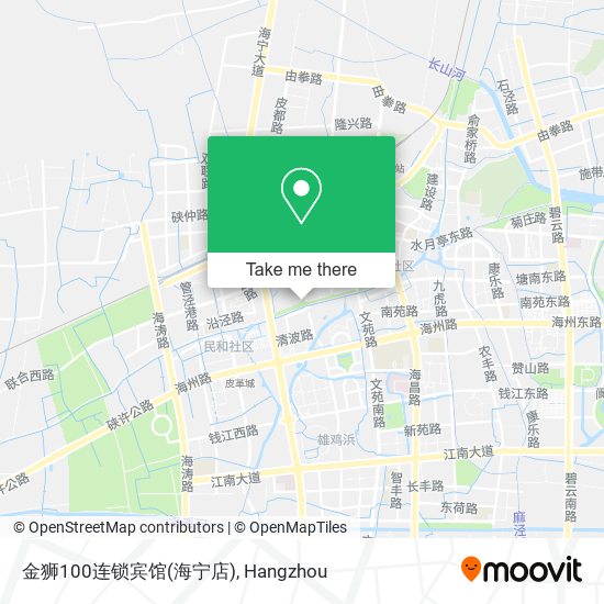 金狮100连锁宾馆(海宁店) map