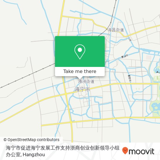 海宁市促进海宁发展工作支持浙商创业创新领导小组办公室 map