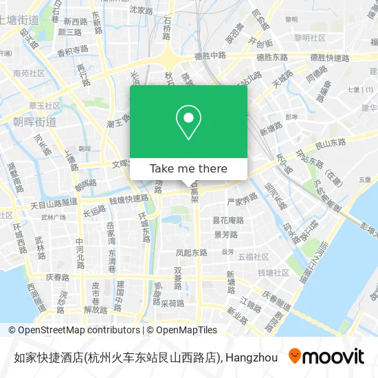 如家快捷酒店(杭州火车东站艮山西路店) map