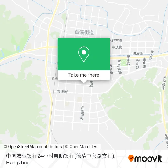 中国农业银行24小时自助银行(德清中兴路支行) map