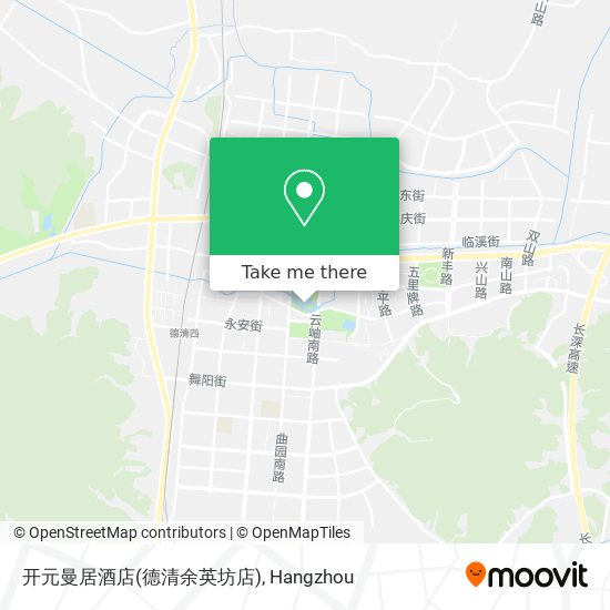 开元曼居酒店(德清余英坊店) map