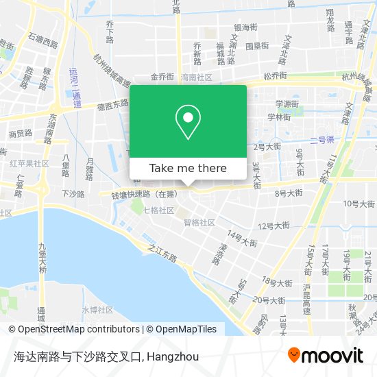 海达南路与下沙路交叉口 map