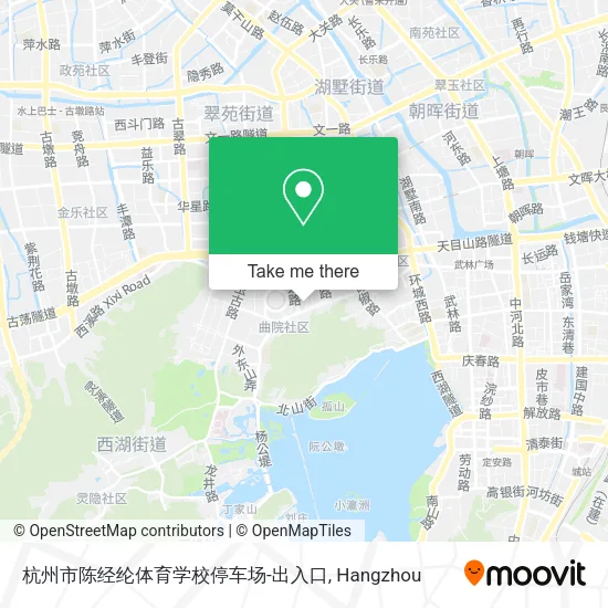 杭州市陈经纶体育学校停车场-出入口 map