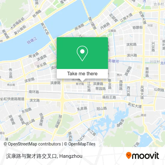 滨康路与聚才路交叉口 map