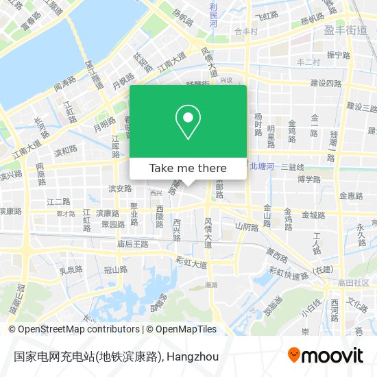国家电网充电站(地铁滨康路) map
