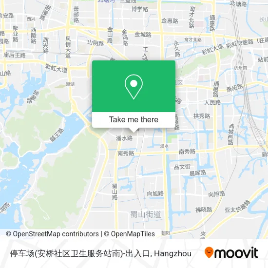 停车场(安桥社区卫生服务站南)-出入口 map
