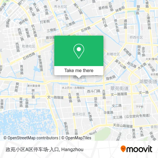 政苑小区A区停车场-入口 map