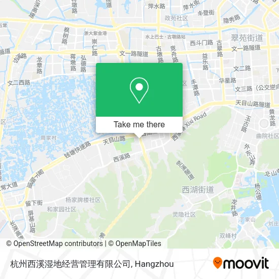 杭州西溪湿地经营管理有限公司 map