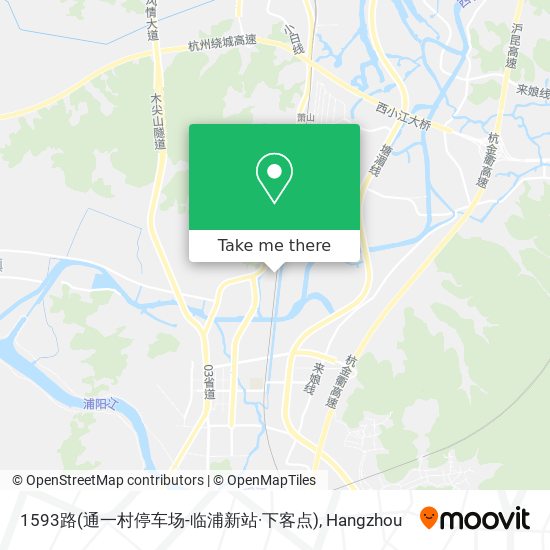 1593路(通一村停车场-临浦新站·下客点) map